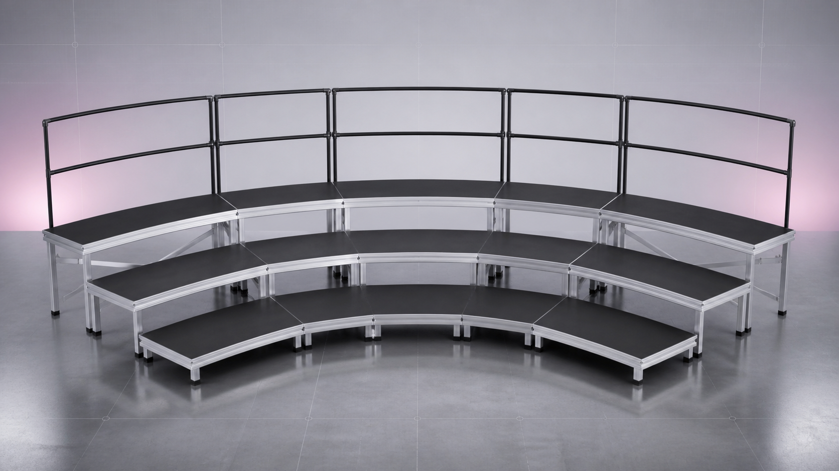 Curved GUIL choir riser layout