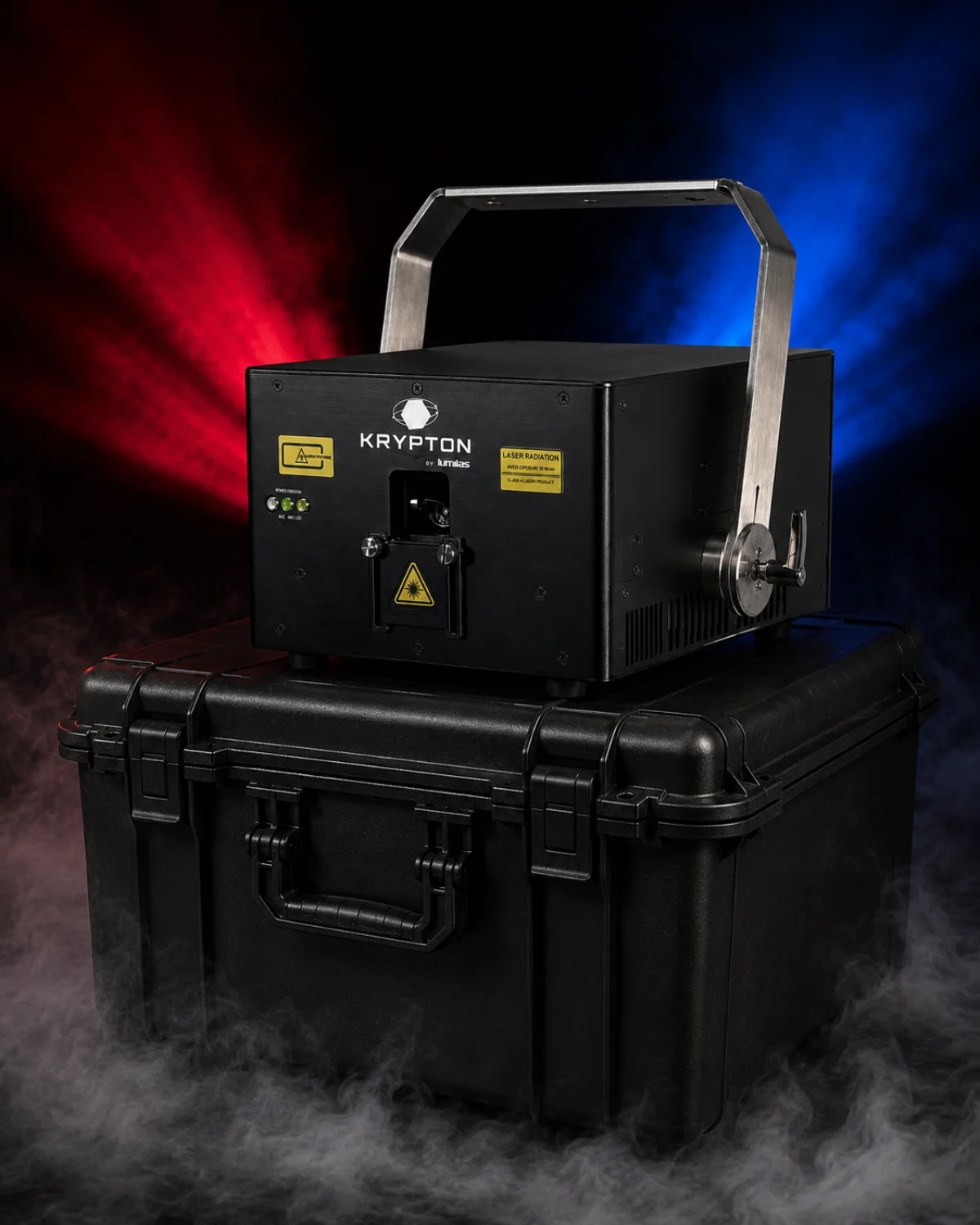 KRYPTON 14 / housing on a transport case with background laser scenography