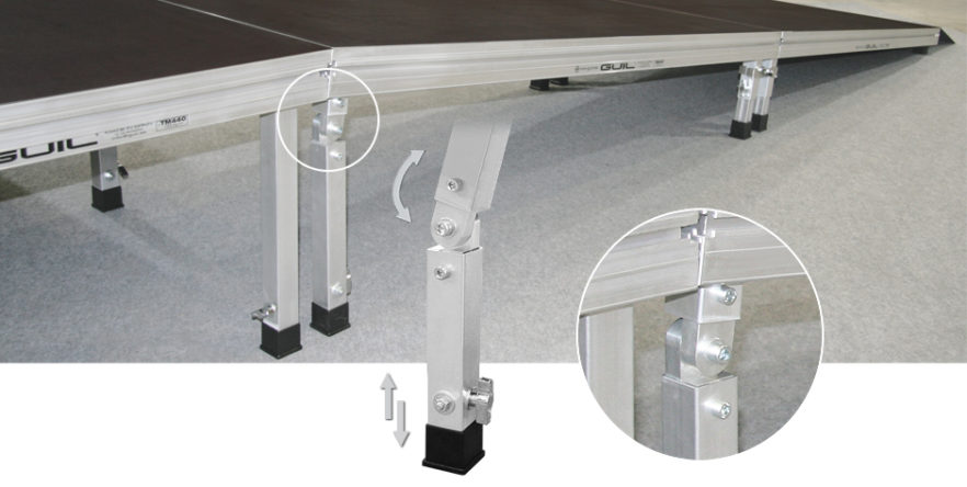 PTA5-R · Angle-adjustable leg for ramps