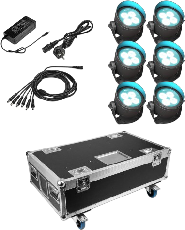 Baterijski LED PAR set s kovčegom